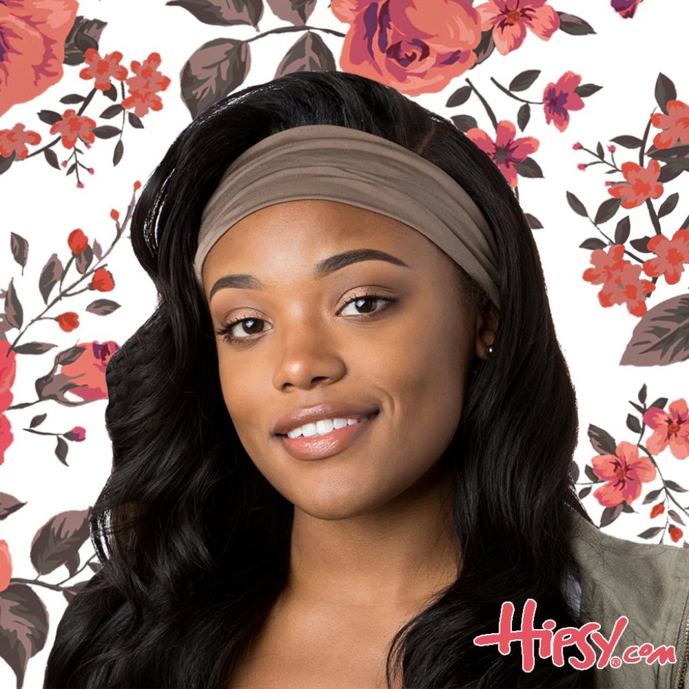 Hipsy Basic Taupe Women's Adjustable Spandex Xflex Headband